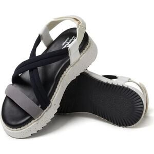 Dearfoams Women's Daylen Comfortable Adjustable Strap Platform Sandal 7.5